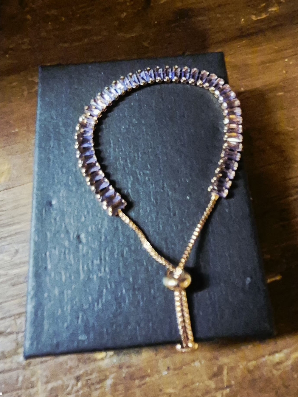 Mossimo Supply Co. Rose Gold Bracelet with Purple Stones - Picture 4 of 6